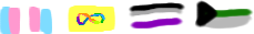 trans, autistic, asexual, and demiromantic pride flags